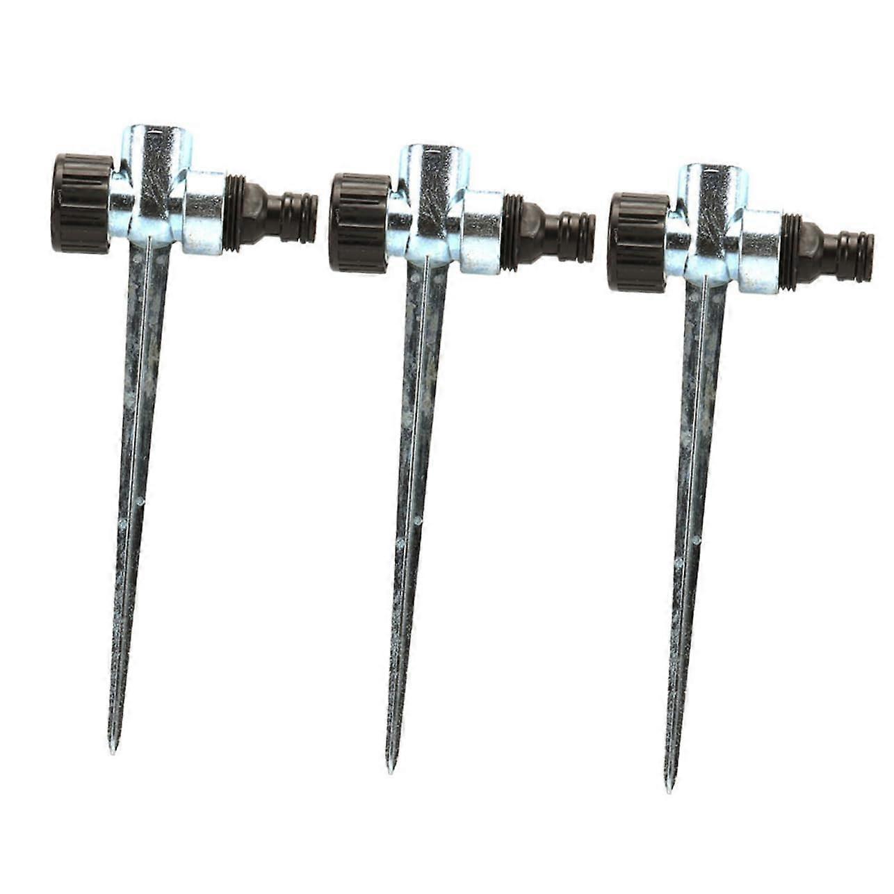 Lawn Sprinkler Spike Base 3-Piece Durable Set With Internal Thread Connection For Lawns And Sprinkler Applications