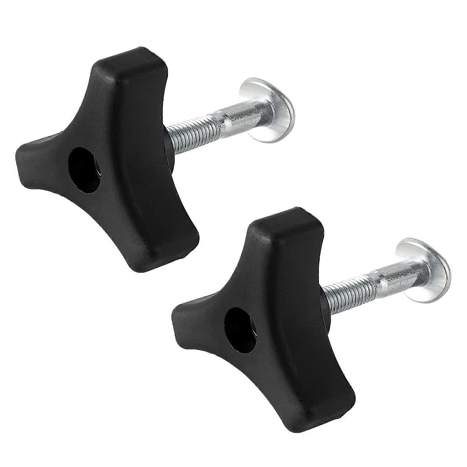2 Sets Lawnmower Handle Knobs Nut Bolt, Triangular Handle Mounting Screws Set Replacement for Honda Lawnmowers Other Lawnmowers, JGBS/2, Black