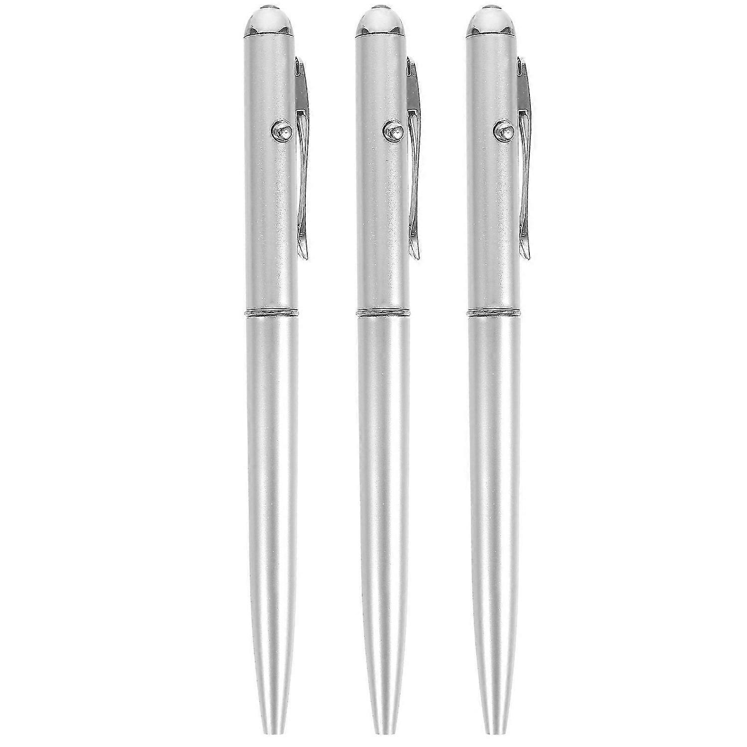 3Pcs UV Light Pen for Fake Cash Invisible Ink Pen LED Light Pen Cash Detection Pen UV Light Tool