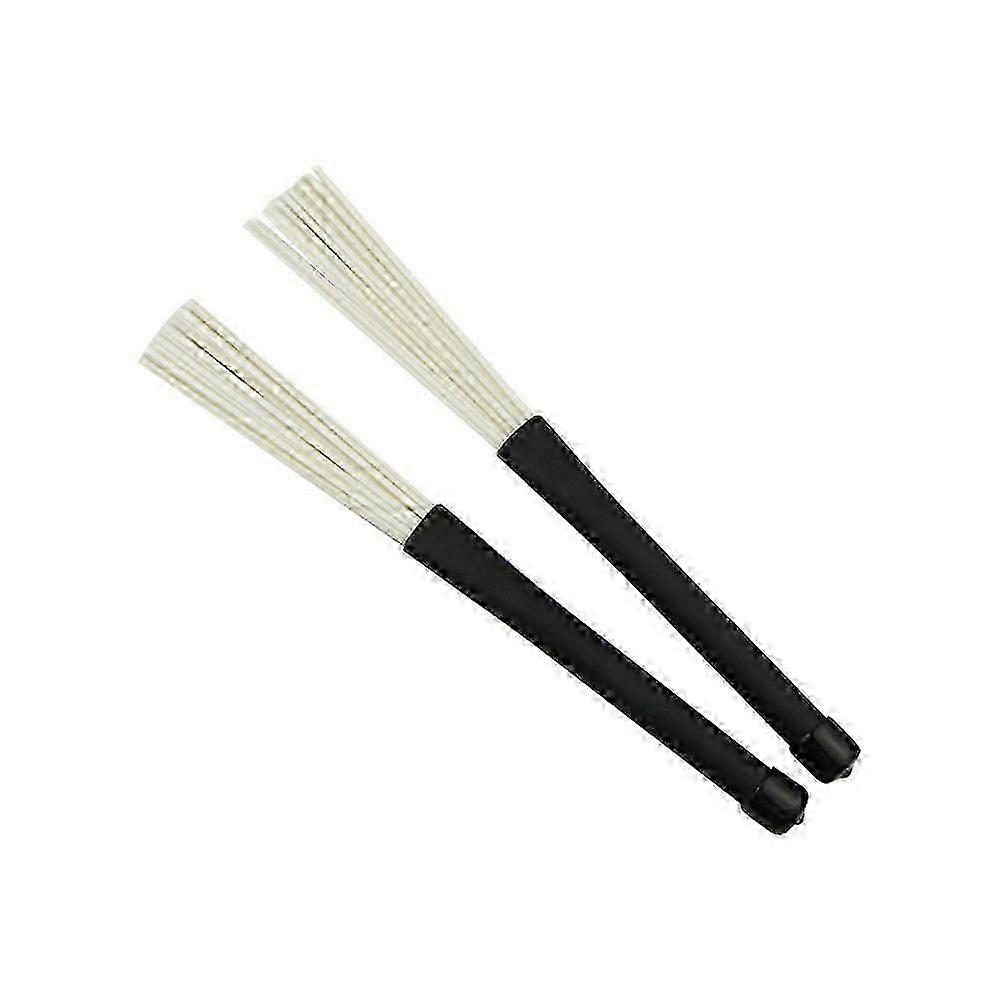 Set of 2 Percussion Drum Brushes and Sticks for Use with Various Drum Sets