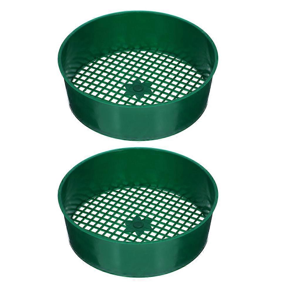 Lightweight Garden Soil Sifter 2pcs Set   Fine Mesh Tool for Removing Rocks, Debris, and Compost, Multi Use Gardening Gadget for Indoor & Outdoor