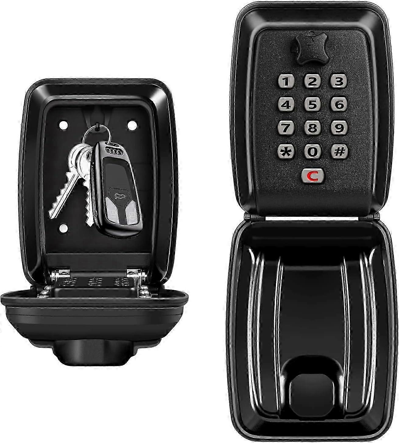 Outdoor Secure Key Box, Large Wall Mounted Key Box with 12-Digit Code Secure Key Box, Waterproof and Rustproof for Home Garage School