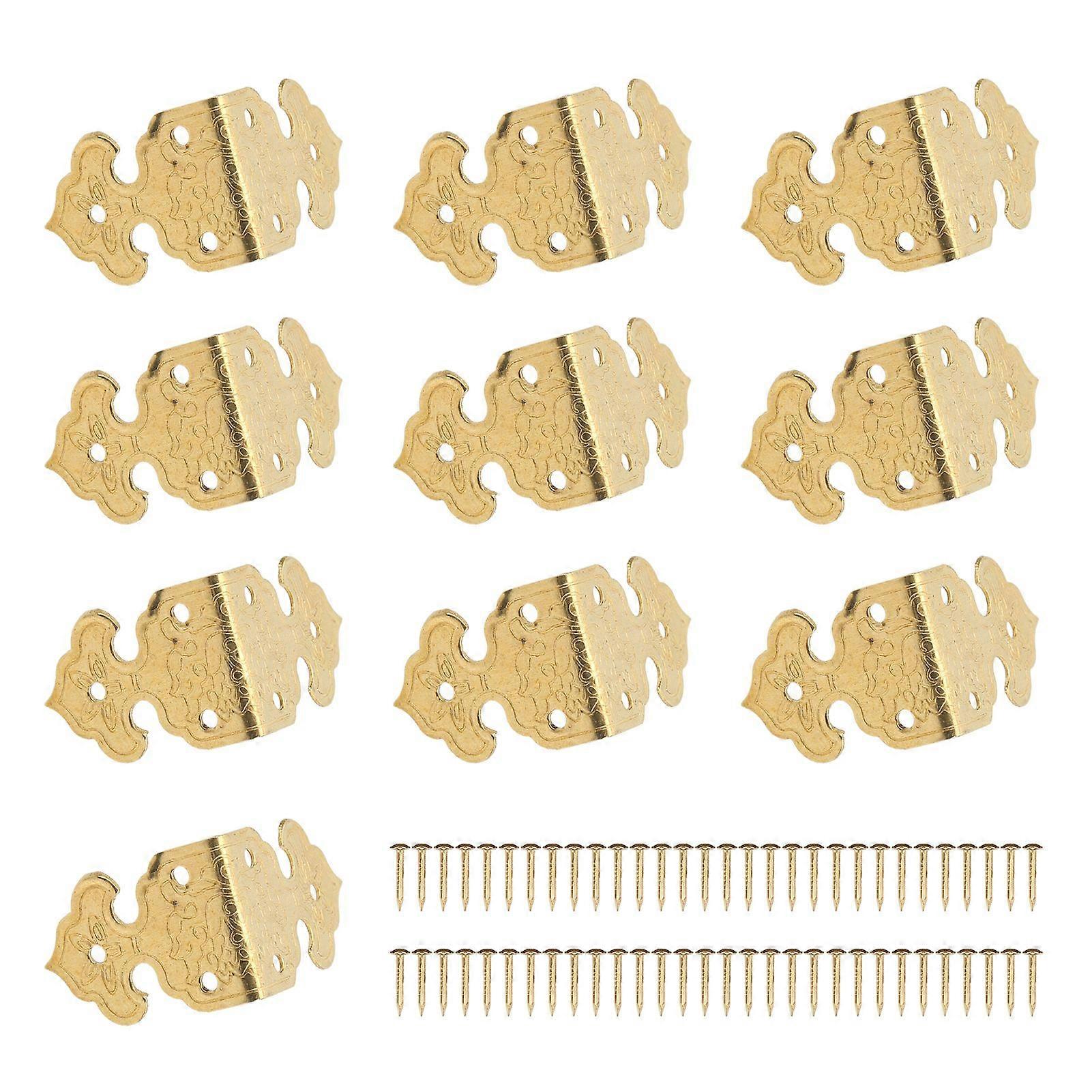 2025 Latest Model  10Pcs Metal Corner Protector Retro Style Durable Brass High