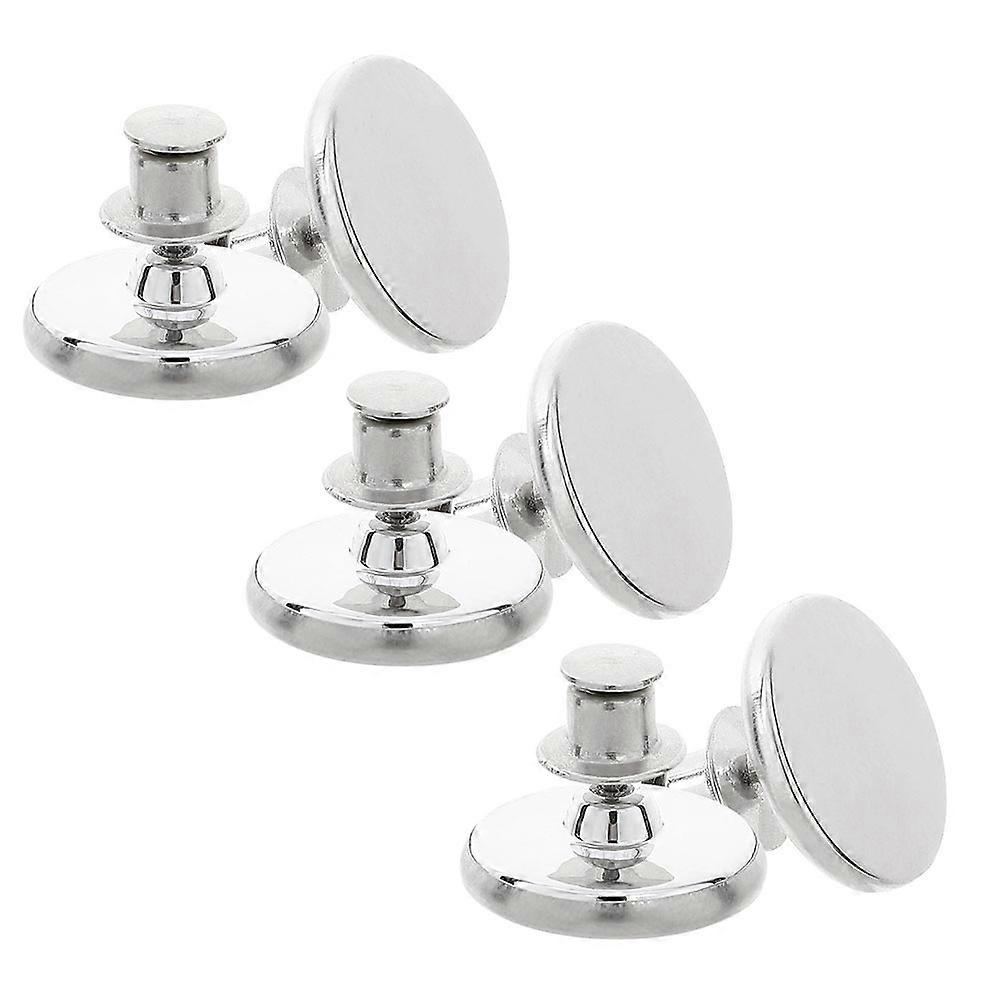 Curtain Magnetic Buttons Stainless Steel Magnetic Curtain Holder Invisible Design Home Decor Silver 2.50X2.50X0.50CM 3 Pairs