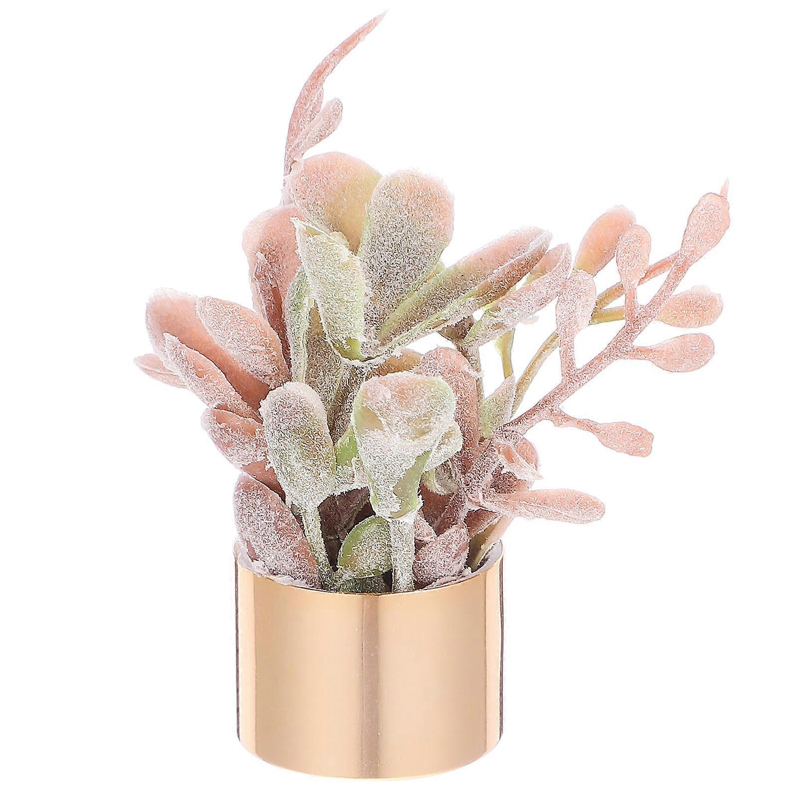 Artificial Potted Plants Miniature Landscape Decor for Miniature House 7X4.5X4.5CM 1Set