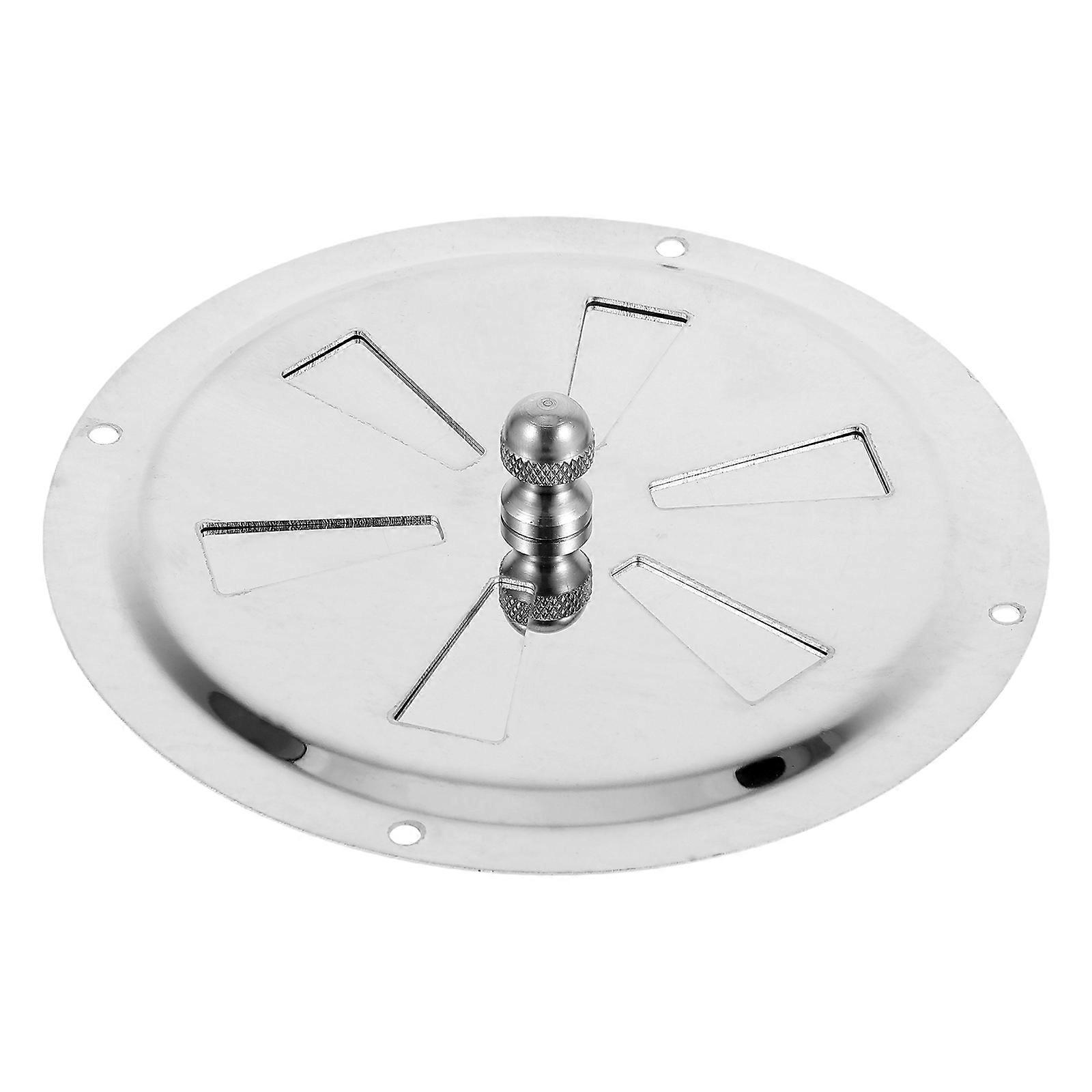 Stainless Steel Round Ventilation Grille with Louvers for Smoker, Grilling, and Cabin Exhaust – Durable, Weatherproof Air Vent Cover for Optimal