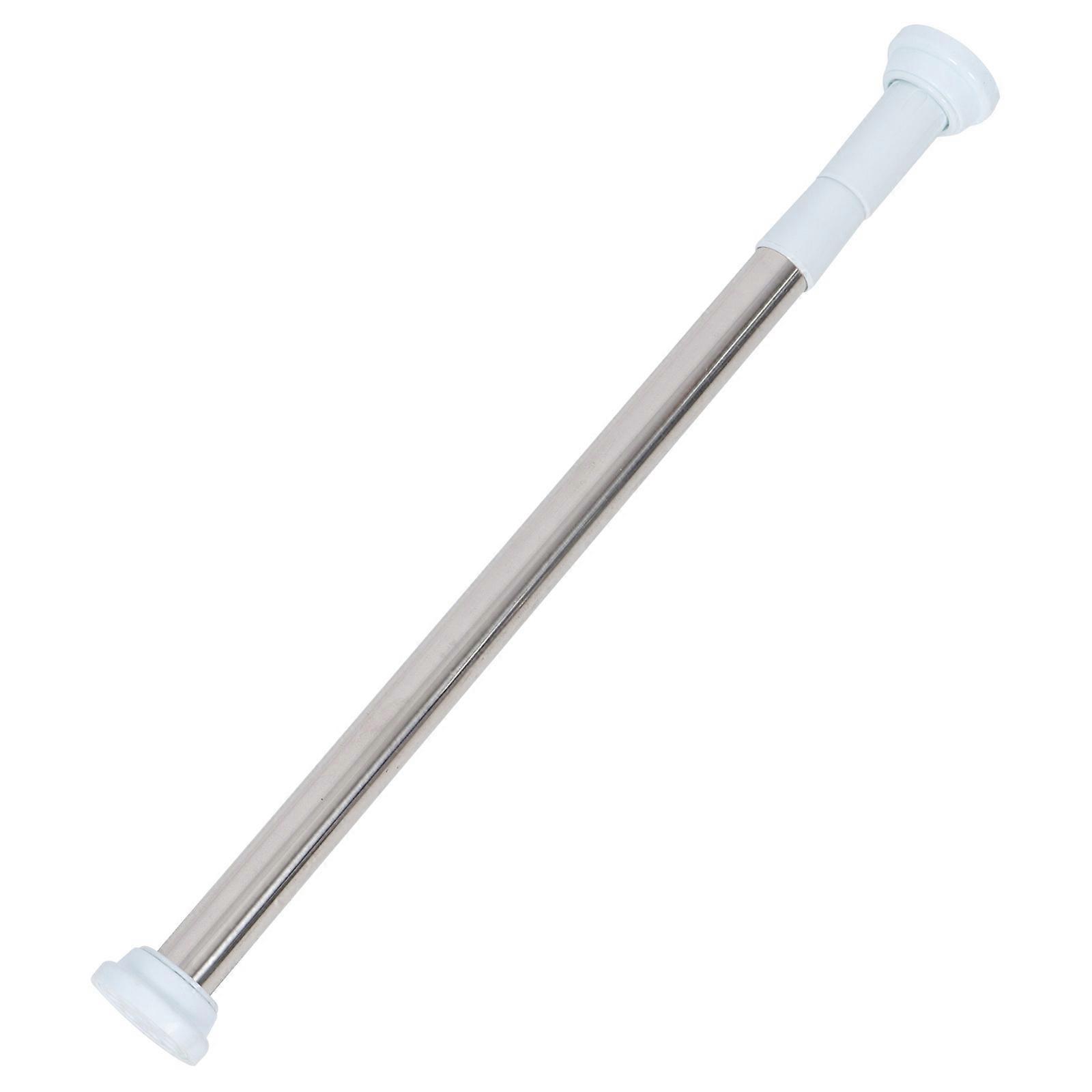 Adjustable Tension Curtain Rod with Punch Design, Telescopic Multi Use Rod for Curtains, Clothes Drying, and Closet Rails, Stainless Steel