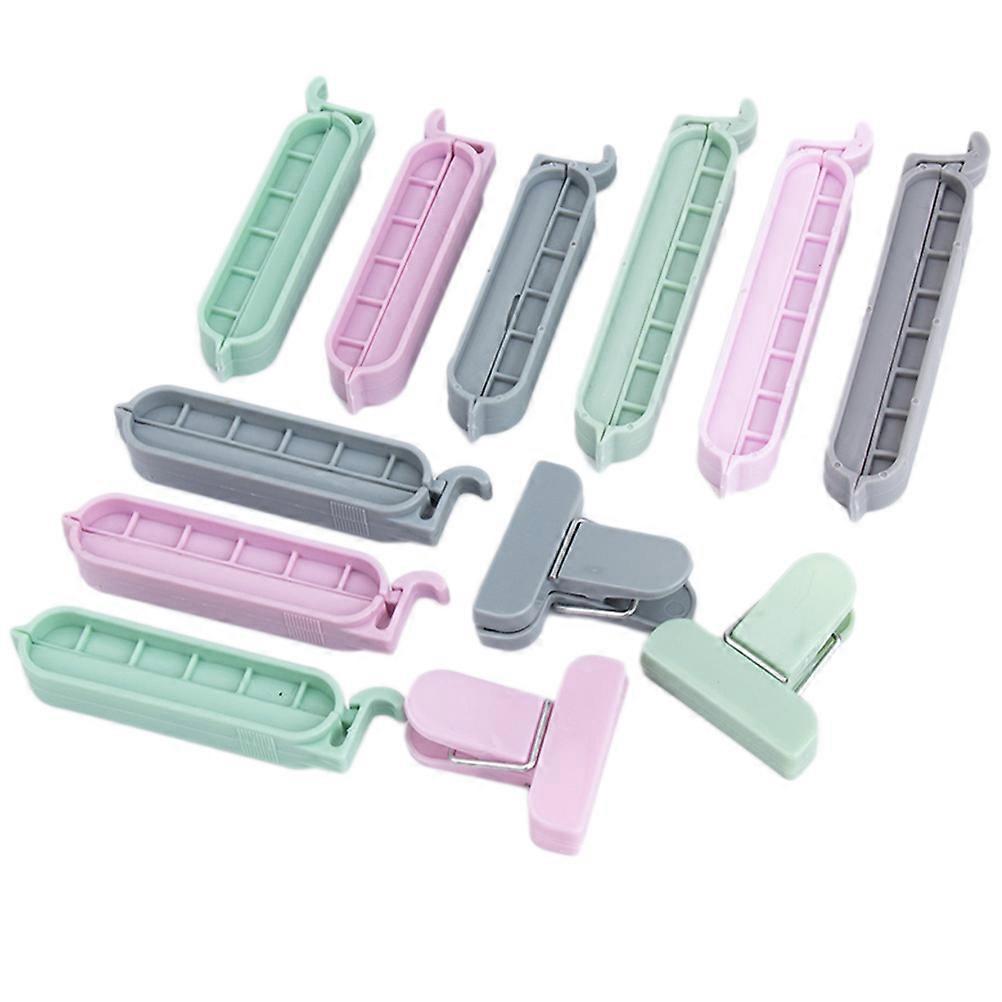 Sealing Bag Clips Sealing Clip For Paper Bags Home Use Assorted Color 10.3 X 1.3 X 0.6 Sealing 12Pcs