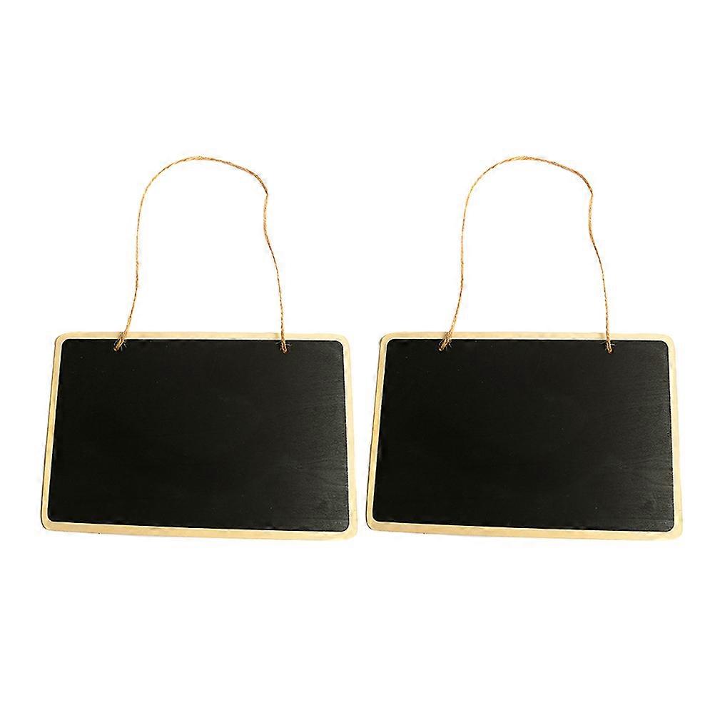 Black Chalkboard with Wood Frame for Writing Removable Decorative Boards for Restaurant Home Office 2 Pcs