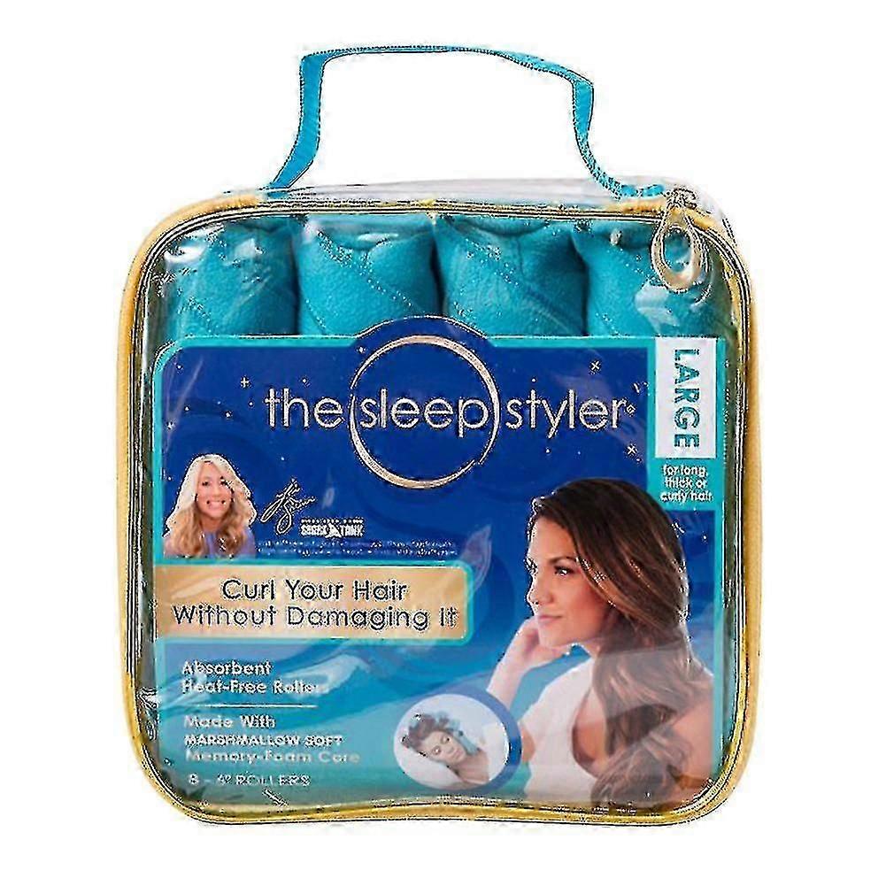 8pcs Sleep Styler Twist Hairdressing Sponge Curlers: Heat-Free Soft Hair Rollers for Easy and Comfortable Styling While You Sleep.