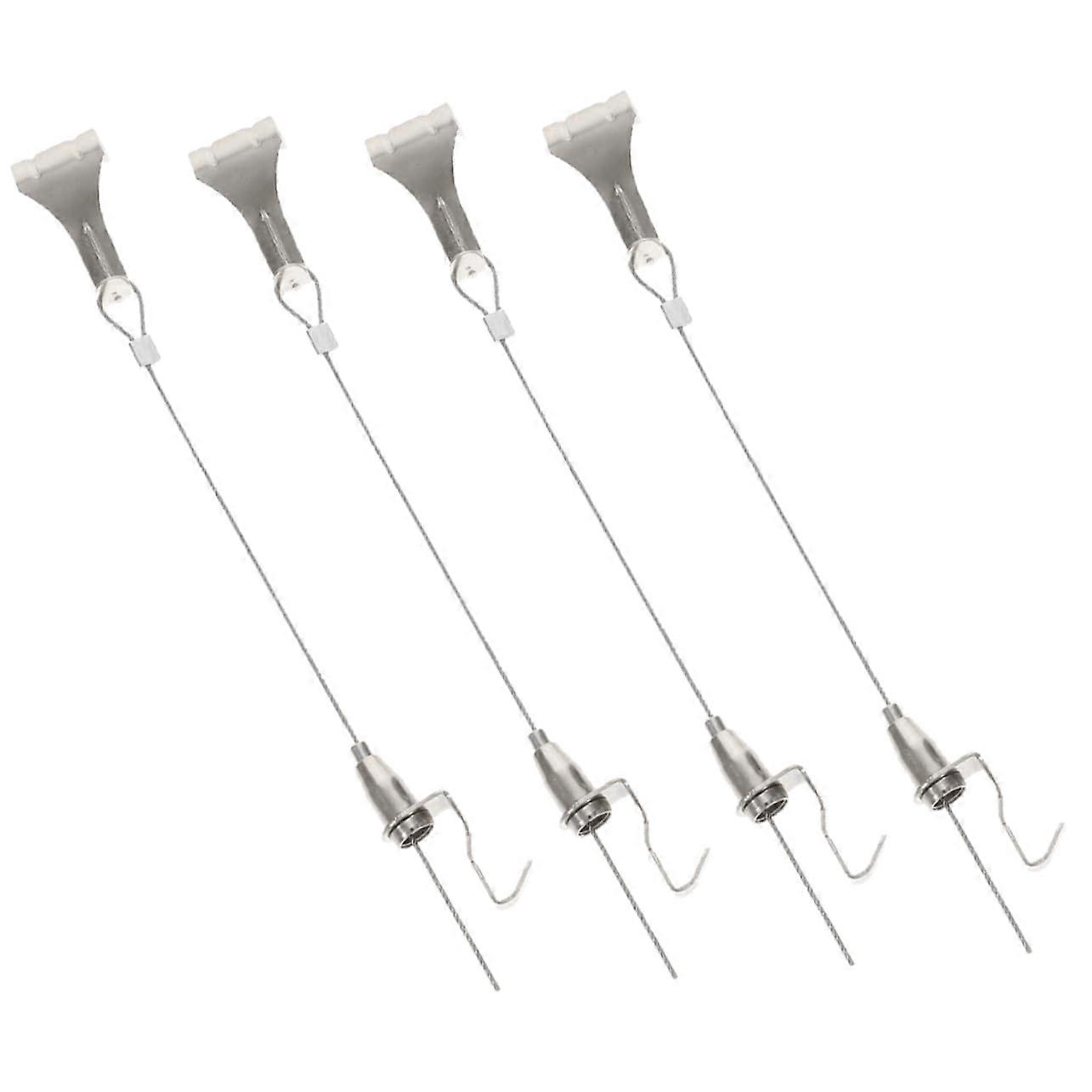 4 Sets of Picture Rail Hooks for Hanging Pictures, Stainless Steel Mounting Frame Hooks, Large Utility Wall Hangers