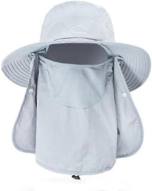 1pcs wide brim mesh visor with removable neck face flaps