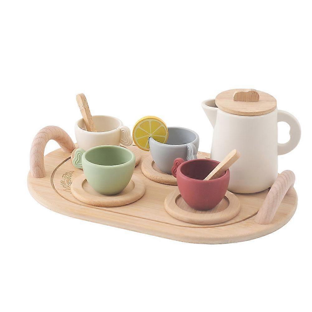 Children'S Silicone Afternoon Tea Set With Silicone Toys