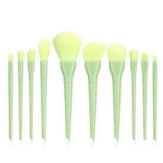 10Pcs/Set Eyebrow Brush Three-dimensional Handle Beauty Accessory Wear-resistant Useful Candy Color Eye Shadow for Daily Life