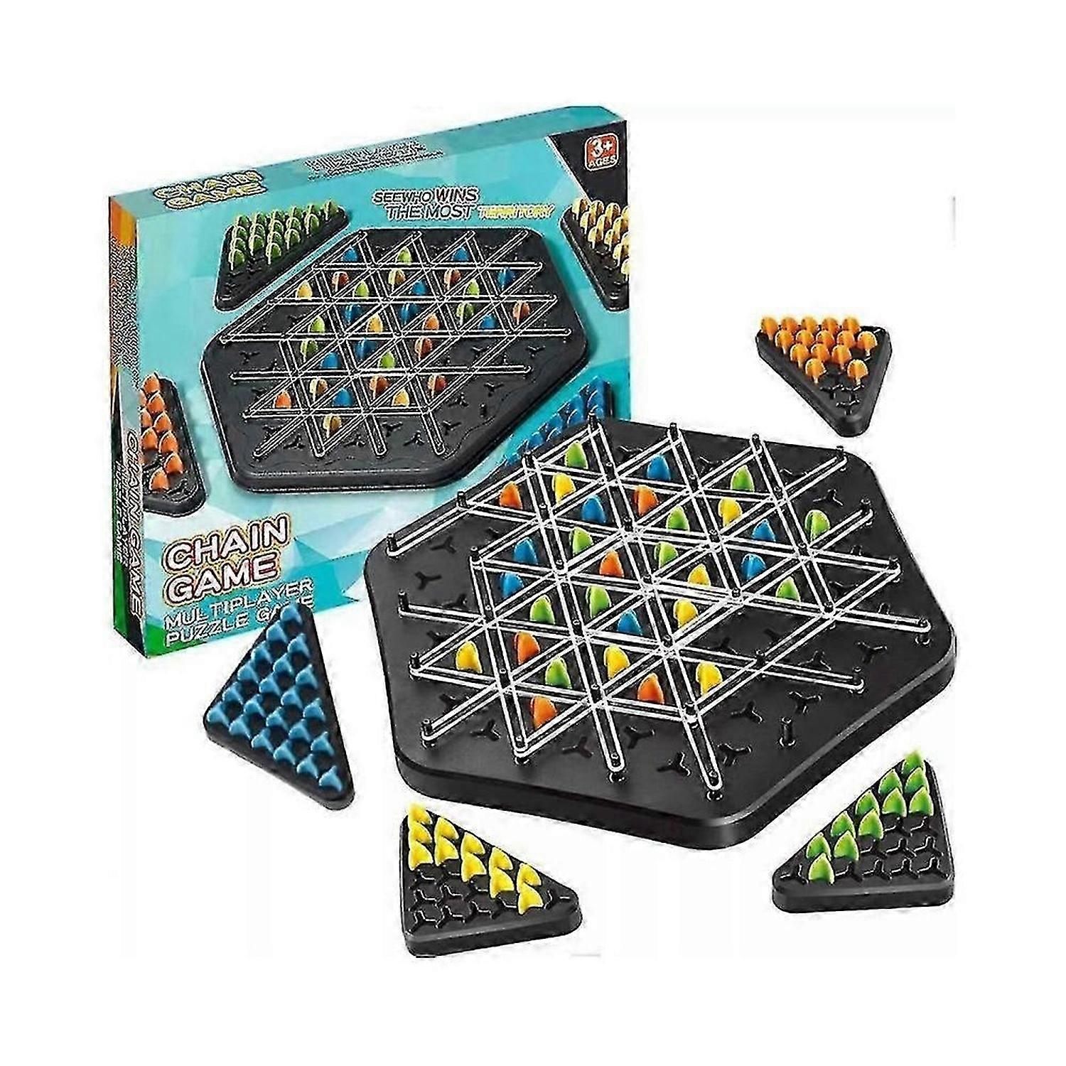 Funny Chain Triangle Game, Interactive Peg Game Triangle Chess Board Game