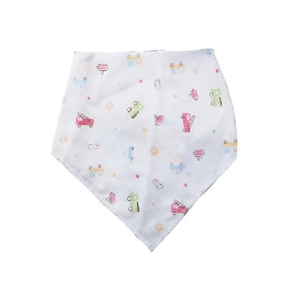 Cotton Drool Bibs Absorbent Double-layer Drool Bibs One Sided Printed Gauze Towel for Infant 30x30cm(Random Color)