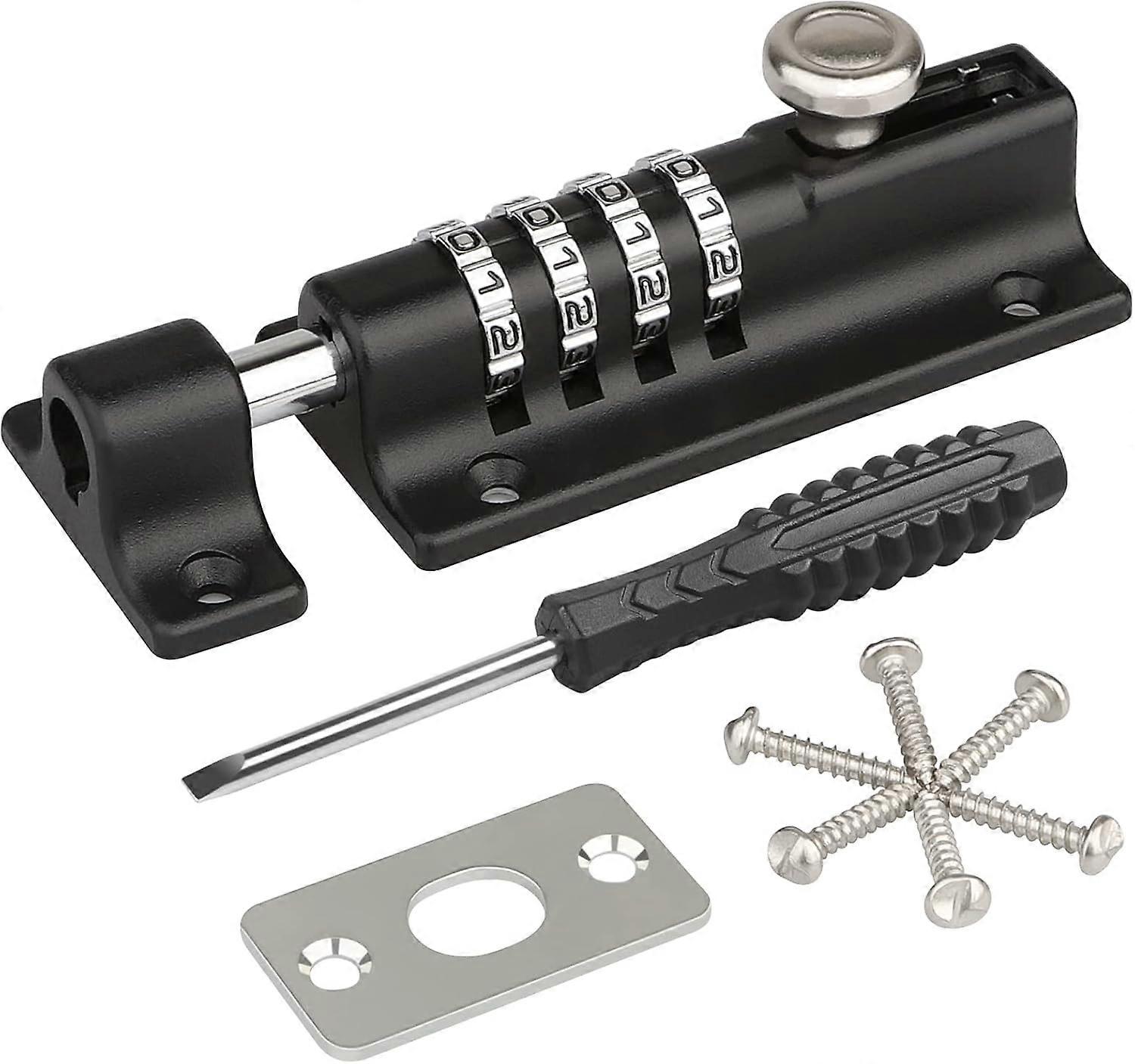 Combination Lock, [Weatherproof and Burglarproof] Black