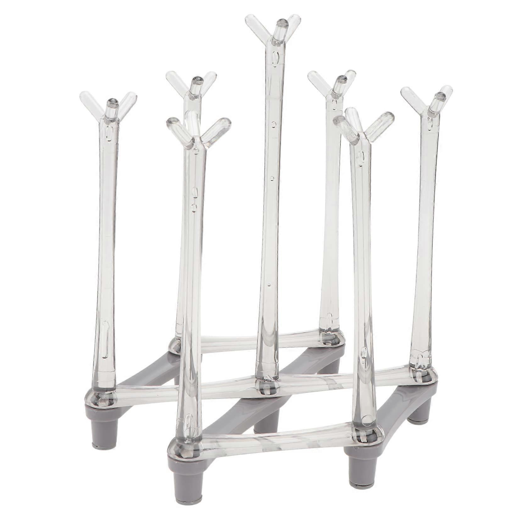 1piece Cup Display Rack Foldable Household Cup Holder Made of Material for Wine Glasses and Plates Practical Drain Stand in Nordic Style Spacesaving