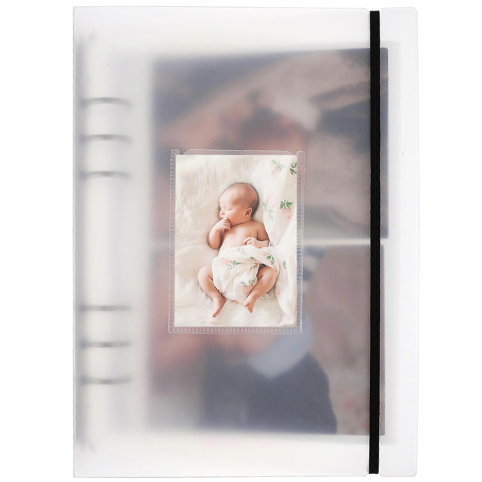 Photo Storage Book Card Storage Portable Picture Album White 24.5x18x3.6cm Practical Design 1Pack