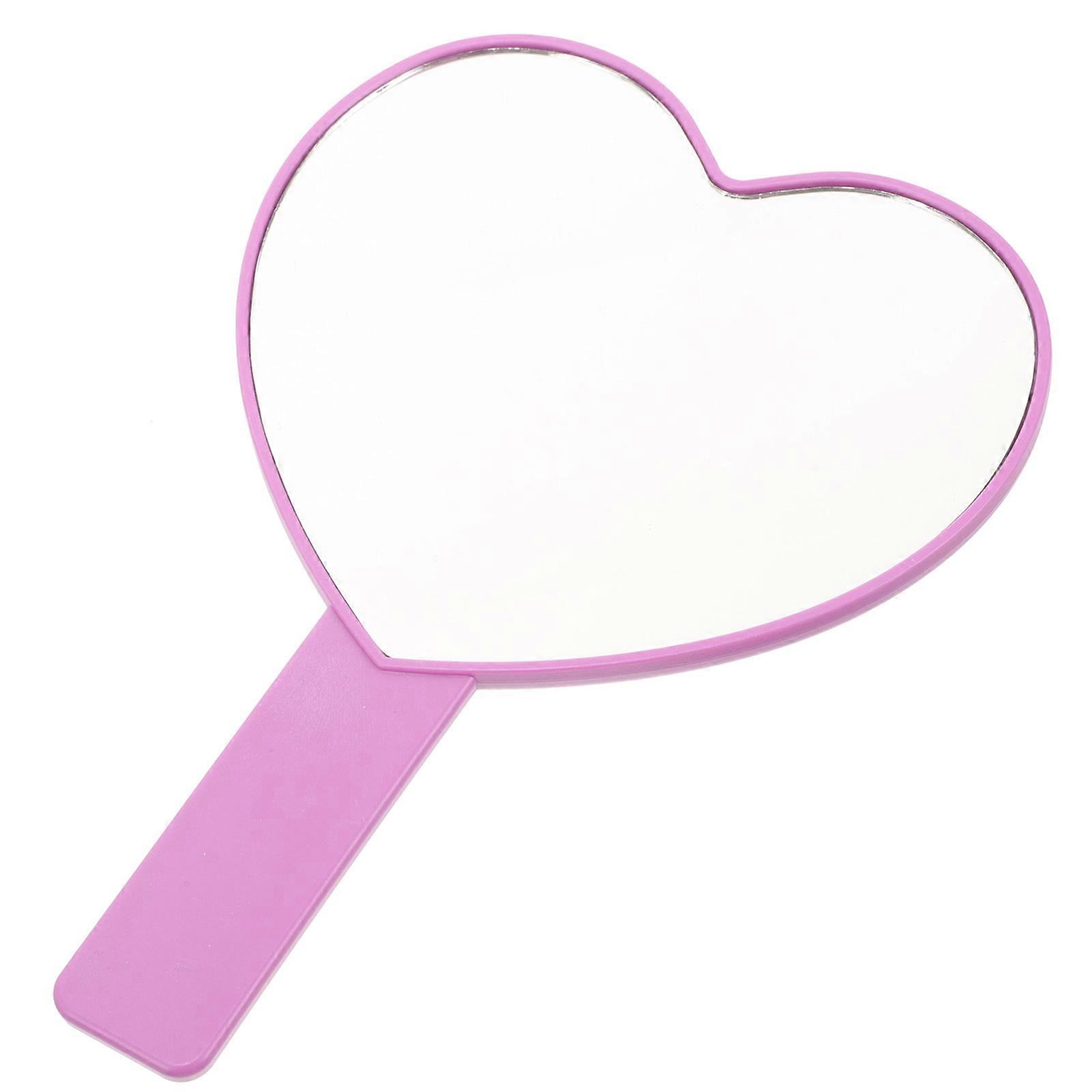 Heart Shaped Handheld Mirror Portable Makeup Mirror For Daily Life 1Pack