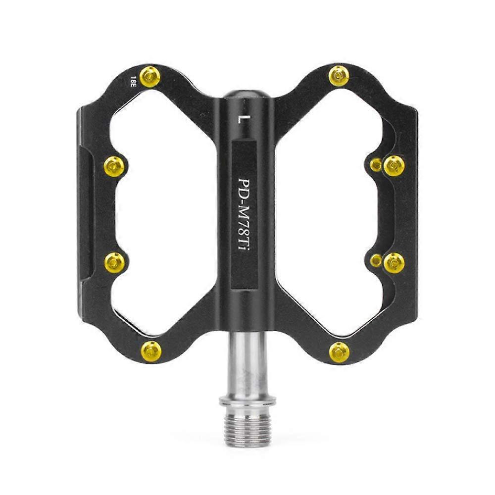Titanium Bicycle MTB Pedal Board with Sealed Bearings, Ultralight Flat Platform Cycling Accessories, Durable and Lightweight