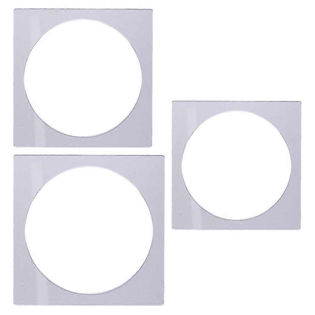 Square Cake Scraping Plate Acrylic Baking Tools Easy to Clean Special Days 3Pcs