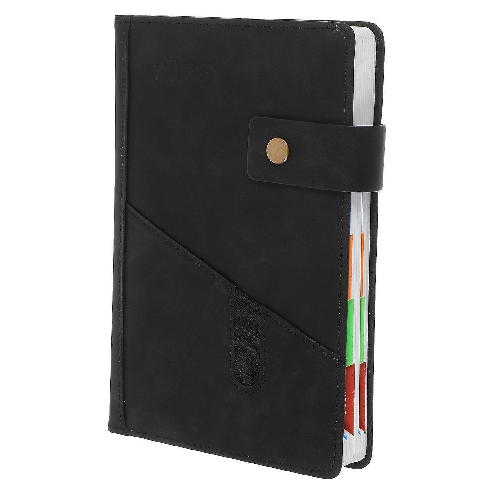 Schedule Planner Daily Planner For Scheduling Meetings And Projects Rectangular Elegant Design Black 21.20X14.50X3.50cm 1Pcs