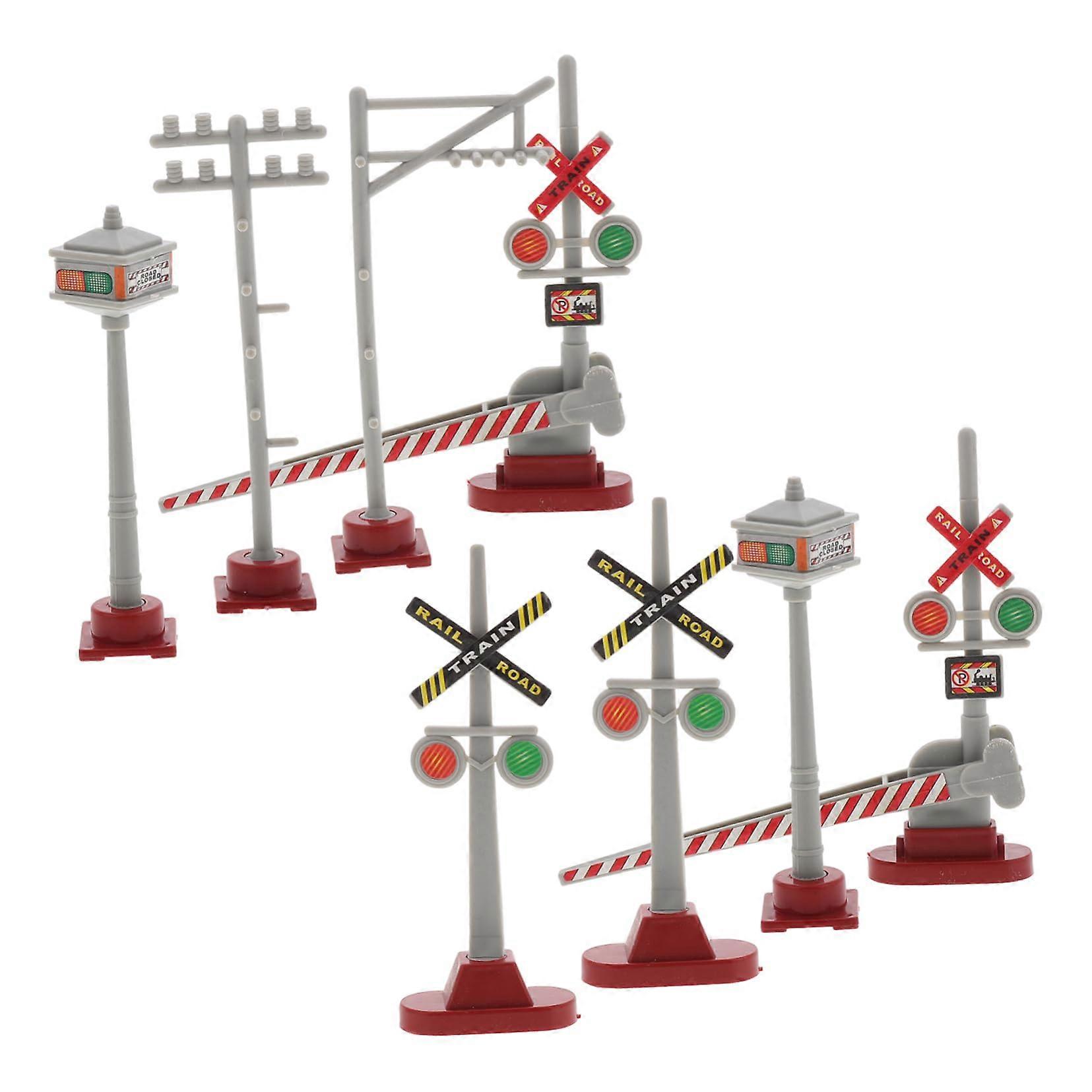 8piece Model Railway Traffic Signals Lights for Sandbox Decorations Realistic Scenes Promotes Creativity Traffic