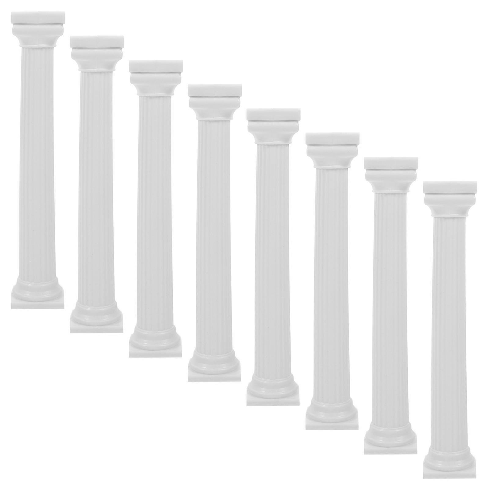 Column Cake Pillars Stability Decorative Parties Round 8Pcs