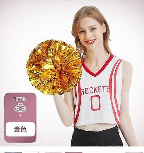 4pcsチアリーディングポンポン子供と大人のための手の花を応援するメタリックチアリーダーは、スポーツチームの学校のイベントとパーのためのダンスアクセサリーを支えます