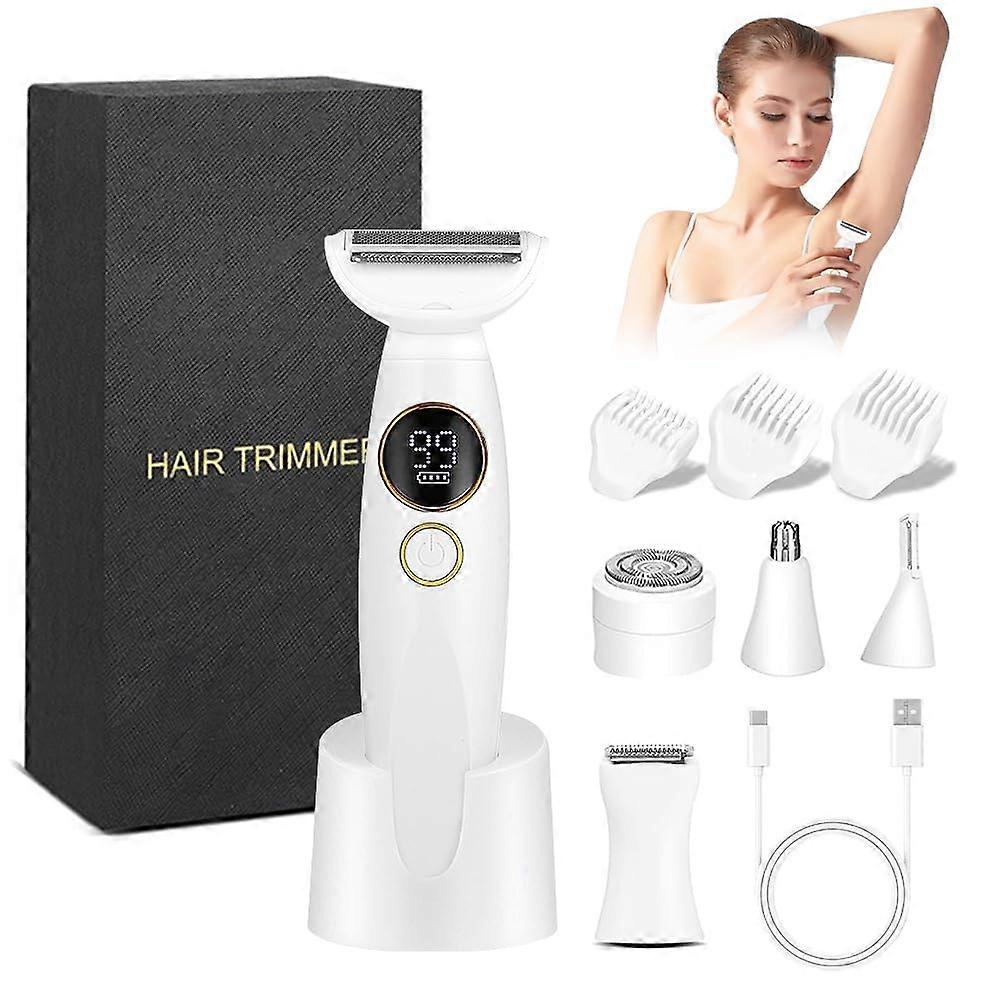 Women's Electric Shaver 5-in-1 Intimate Area Shaver with USB Charging for Body, Armpits, Bikini, and Eyebrows