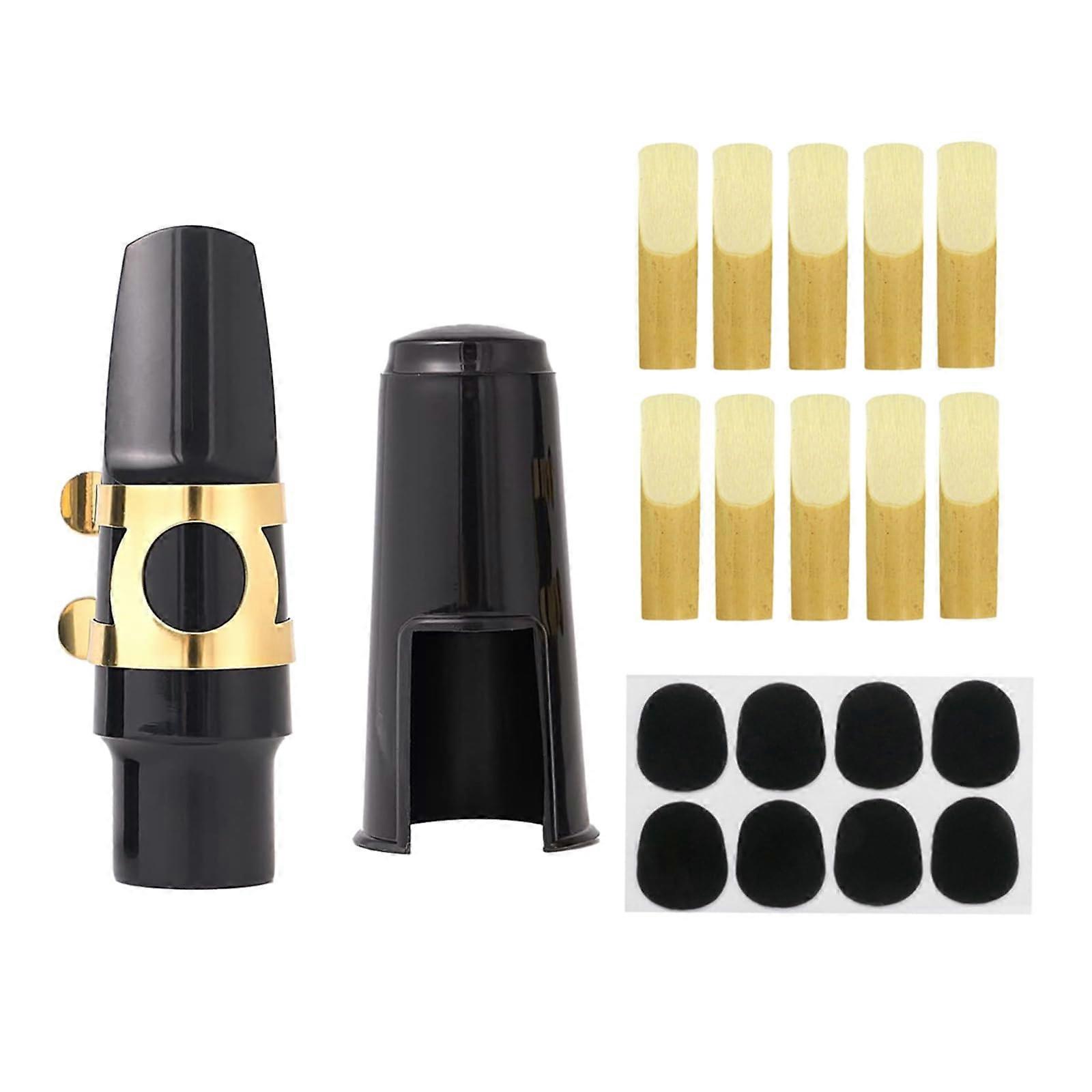 Metal Saxophone Ligature With Plastic Cap, Lightweight, For Tenor And Alto Sax And Clarinet Mouthpieces