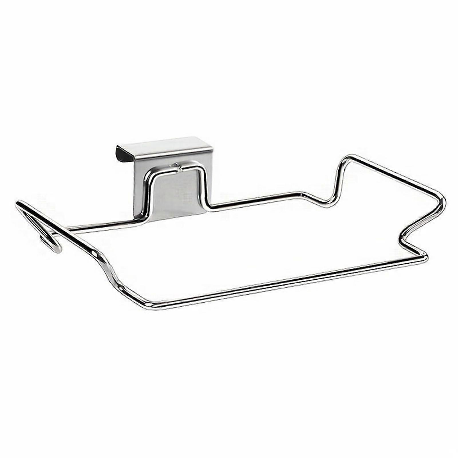 Trash Bag Holder for Kitchen Cabinet Door, Iron Garbage Container Holder, Space-Saving Garbage Storage Solution