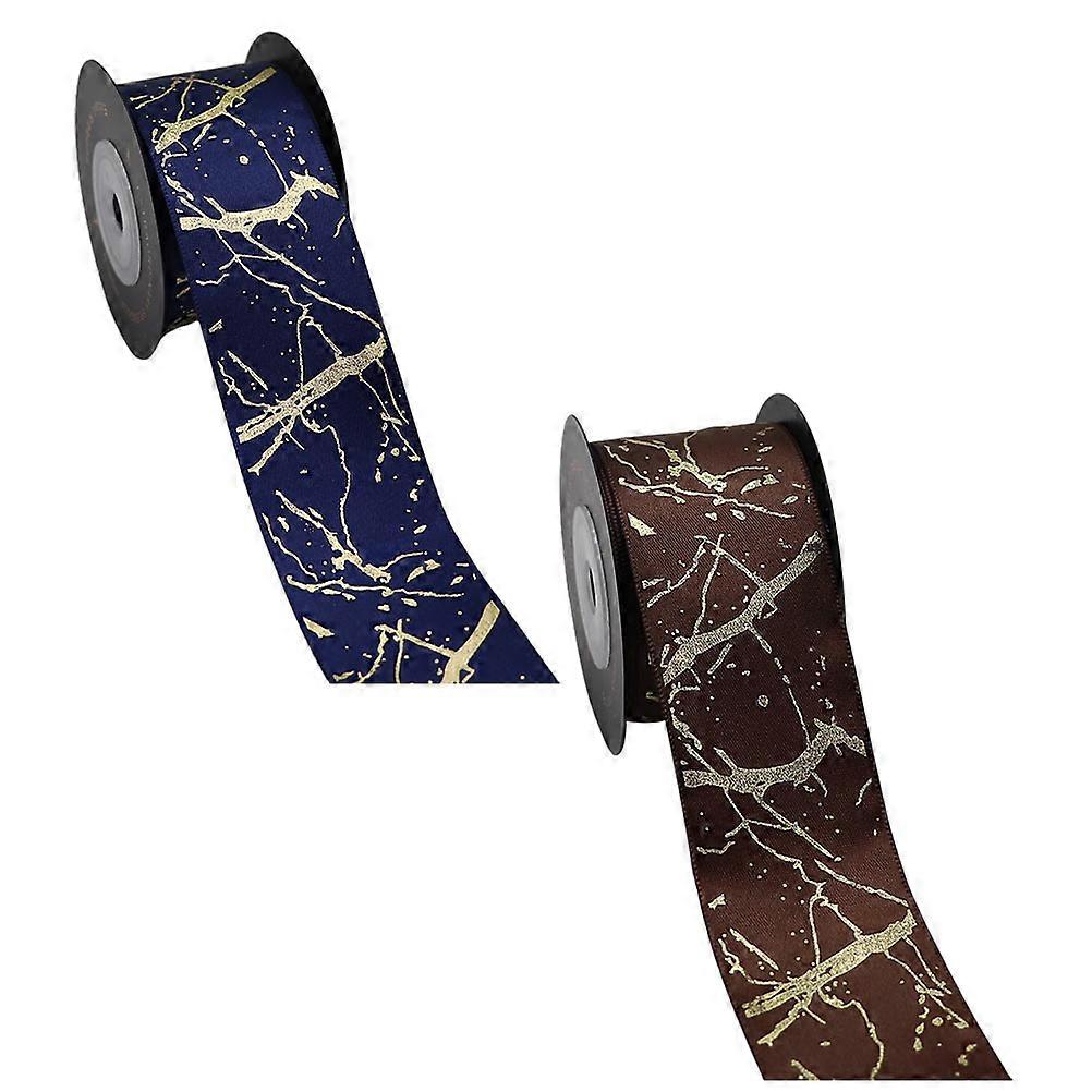 Decorative Wrapping Ribbon For Craft Enthusiasts 10 Yards Long Blue 2 Rolls