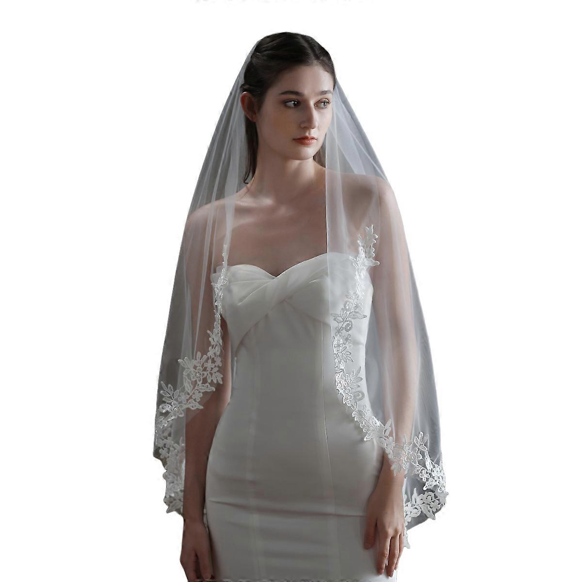 Wedding veil, 80×100 cm, white, 1 pc.，936