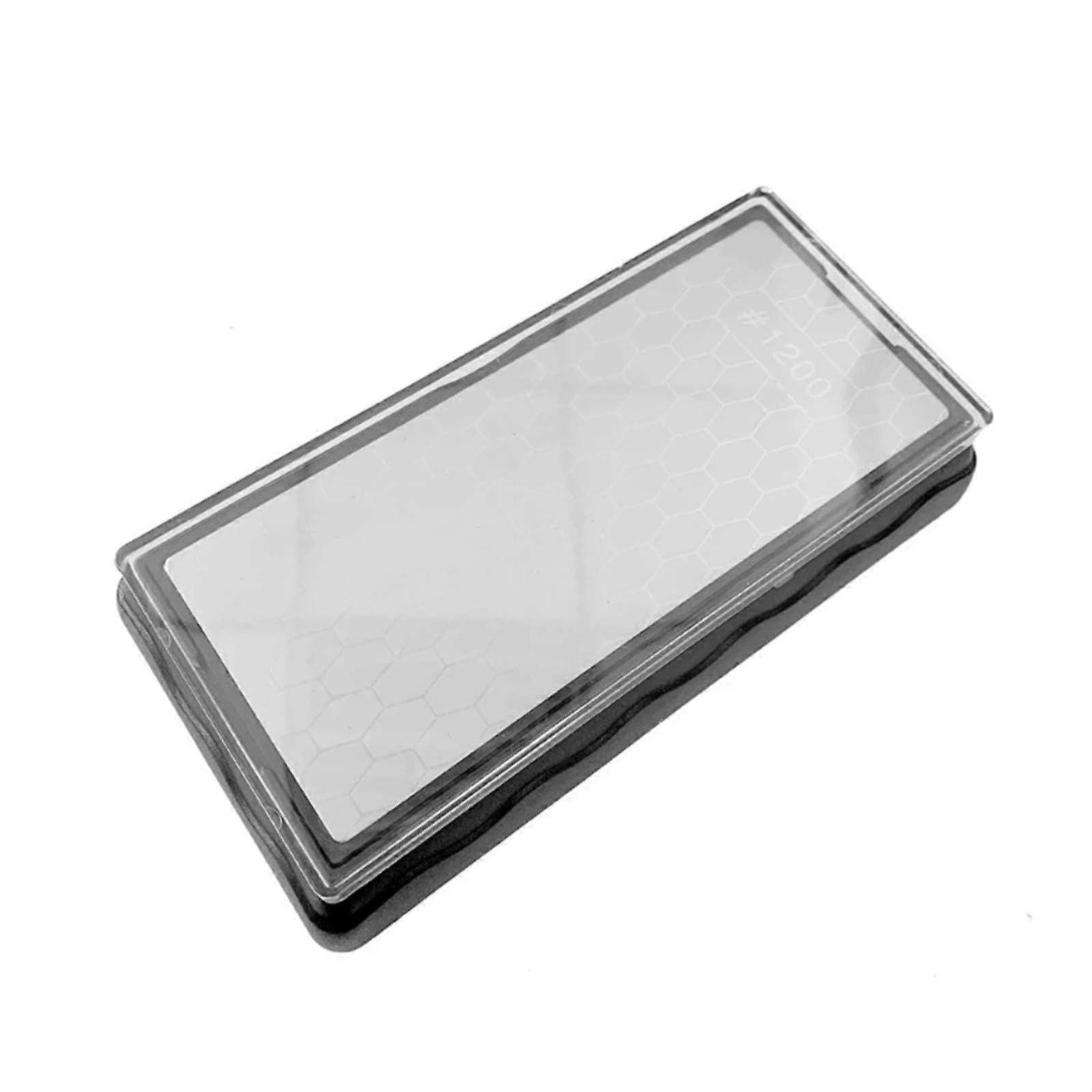 Doublesided Diamond Sharpening Stone with 600/1200 Grit and Nonslip Base