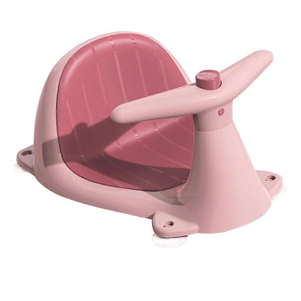 Bath Seats For Babies Bathtub Seat For Baby Infant Bathing Stool Square Design Luxury Pink 38.00X27.00X17.40CM Vacuum Suction 1Set