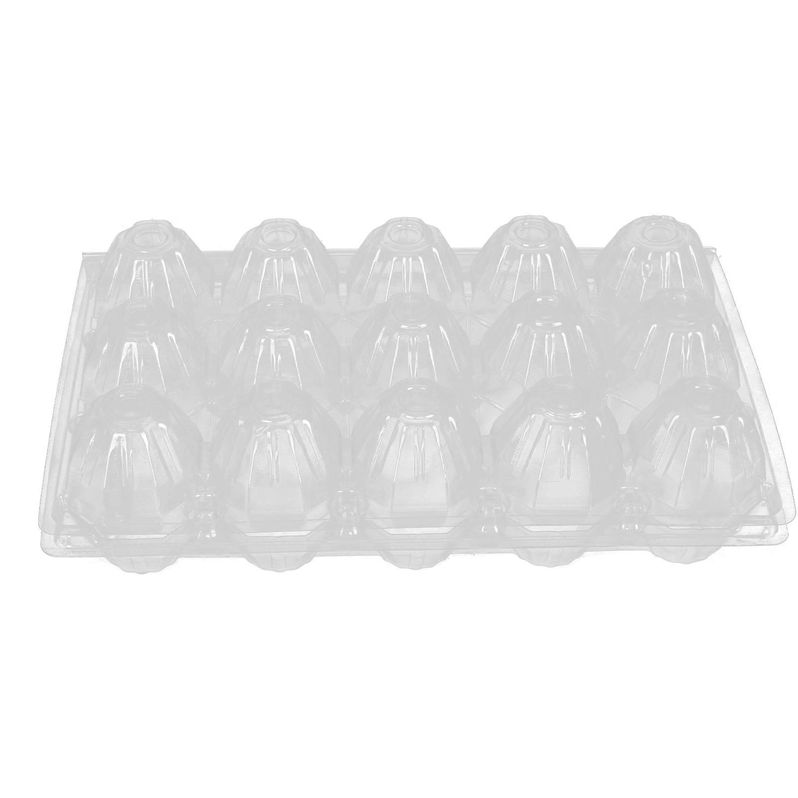 Transparent Egg Boxes Plastic Storage Containers For Outdoor Camping Eggs 30X23CM 10Pcs