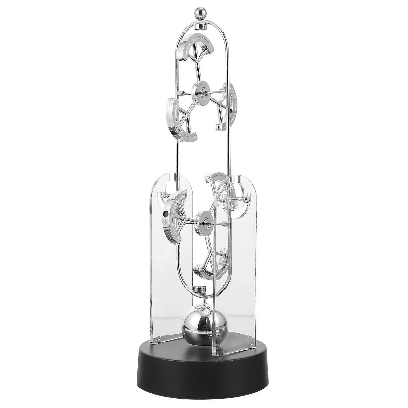 Perpetual Motion Model Decor Astrological Shape Silver 10.5X10.5CM 1Pc