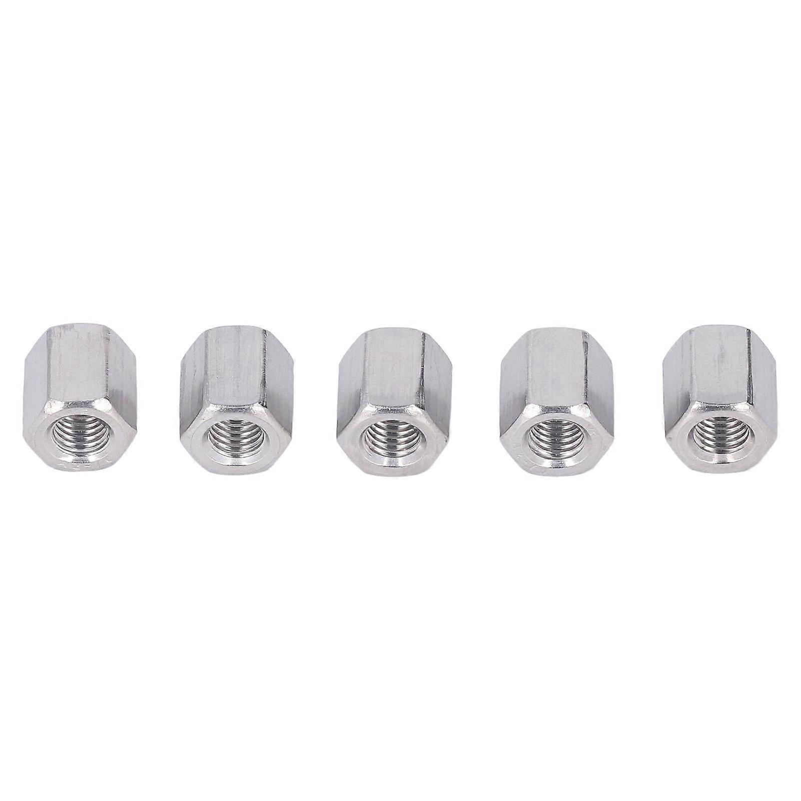 10PCS M10 Hex Coupling Nuts 304 Stainless Steel Metric Thread Rod Connection Nut for Bolts Studs