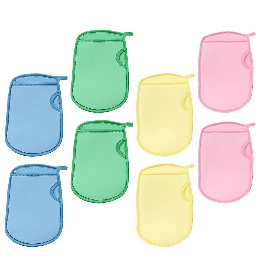 Gentle Exfoliating Glove Shower Mitts Foam Creation Bathing 8Pcs