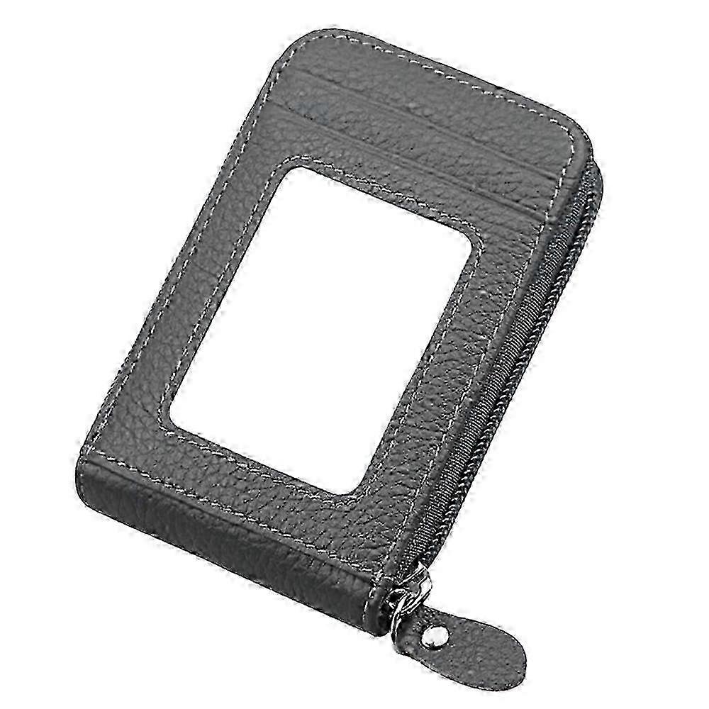 Accordion Style Leather Zipper Wallet with Smooth Zipper - High Capacity Credit Card Protector for Universal Compatibility & Easy Access