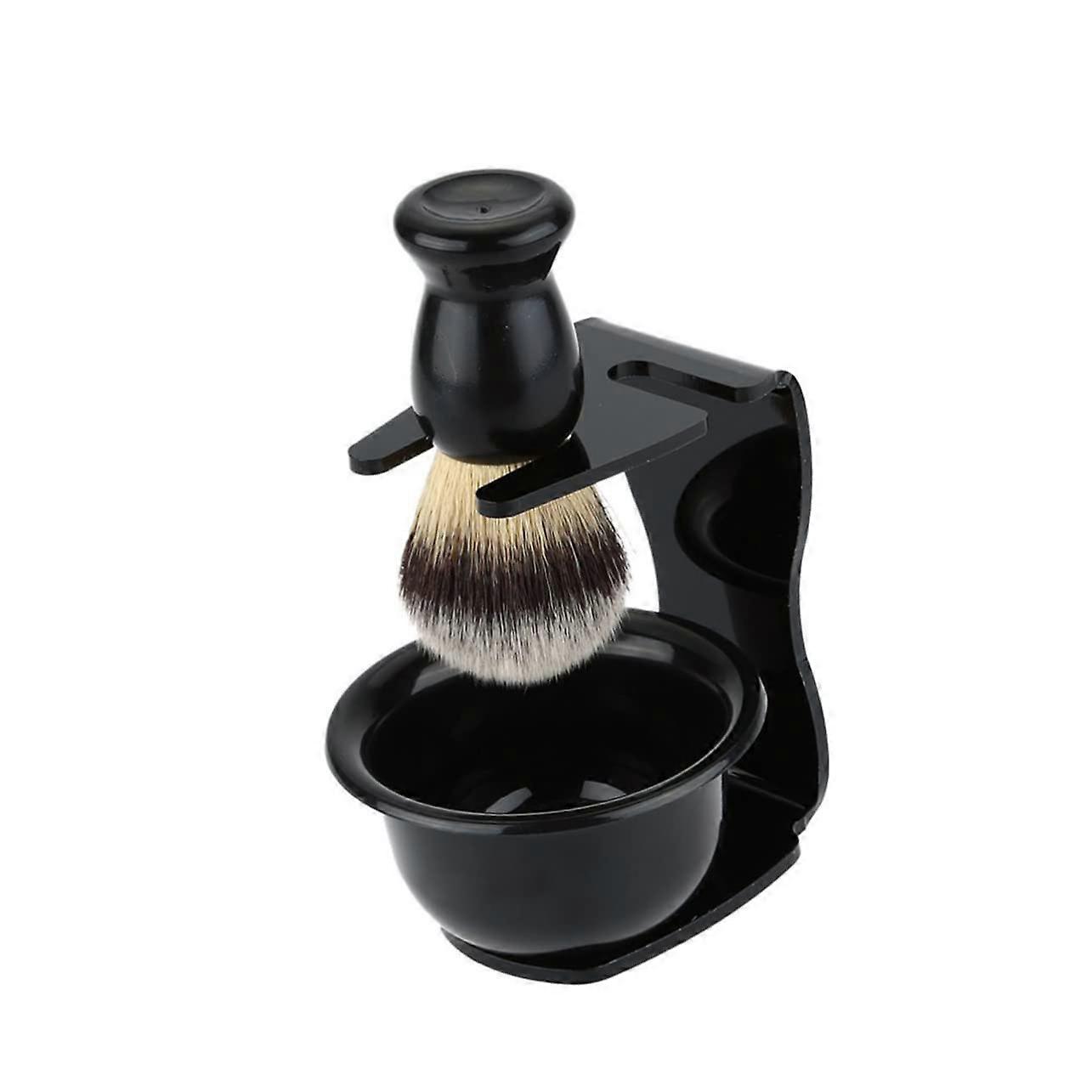 quality shaving set with acrylic stand, soap dish, durable and nonslip.