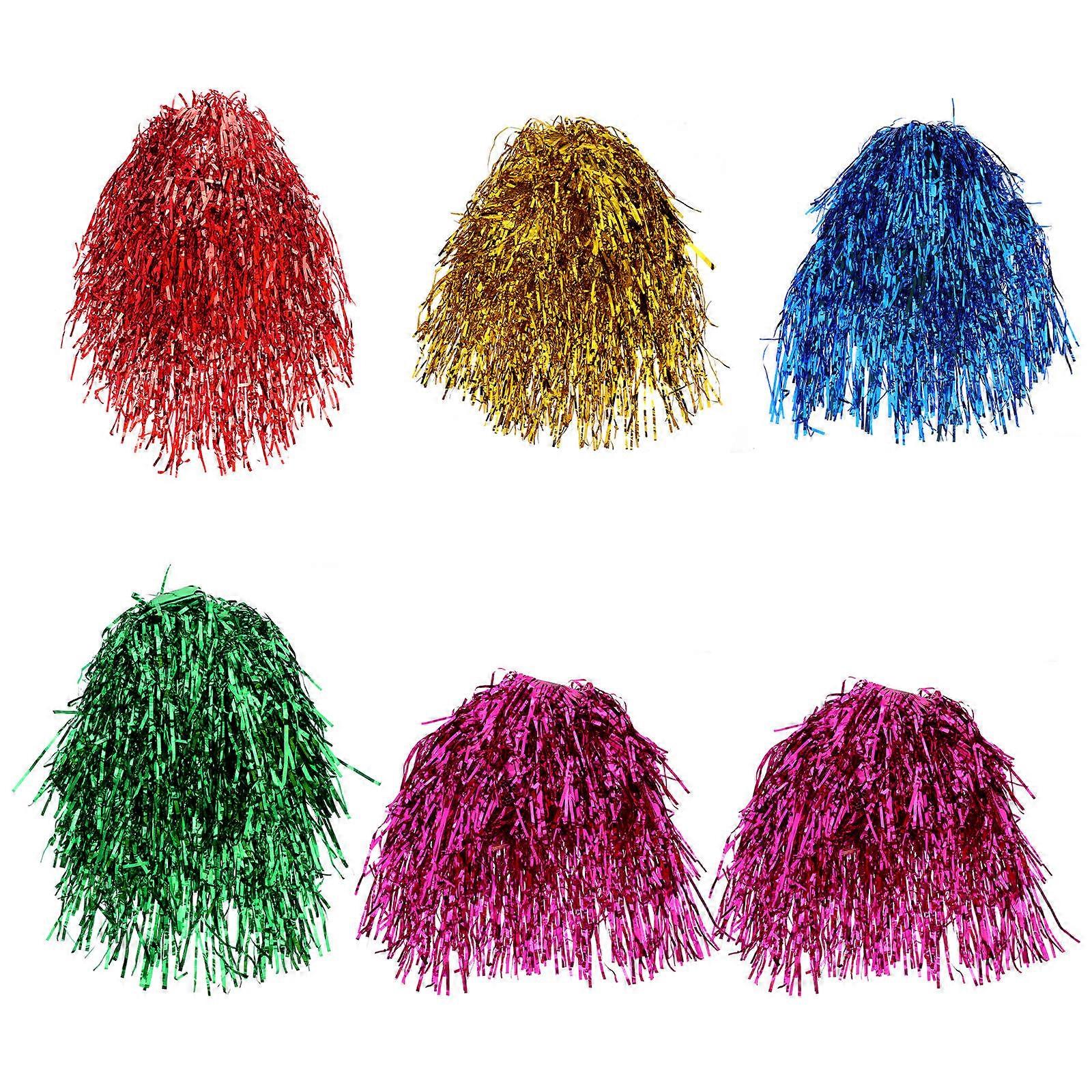 6pcs Shiny Metallic Wigs Accessories for Party, Cosplay & Dress Up Photo Props