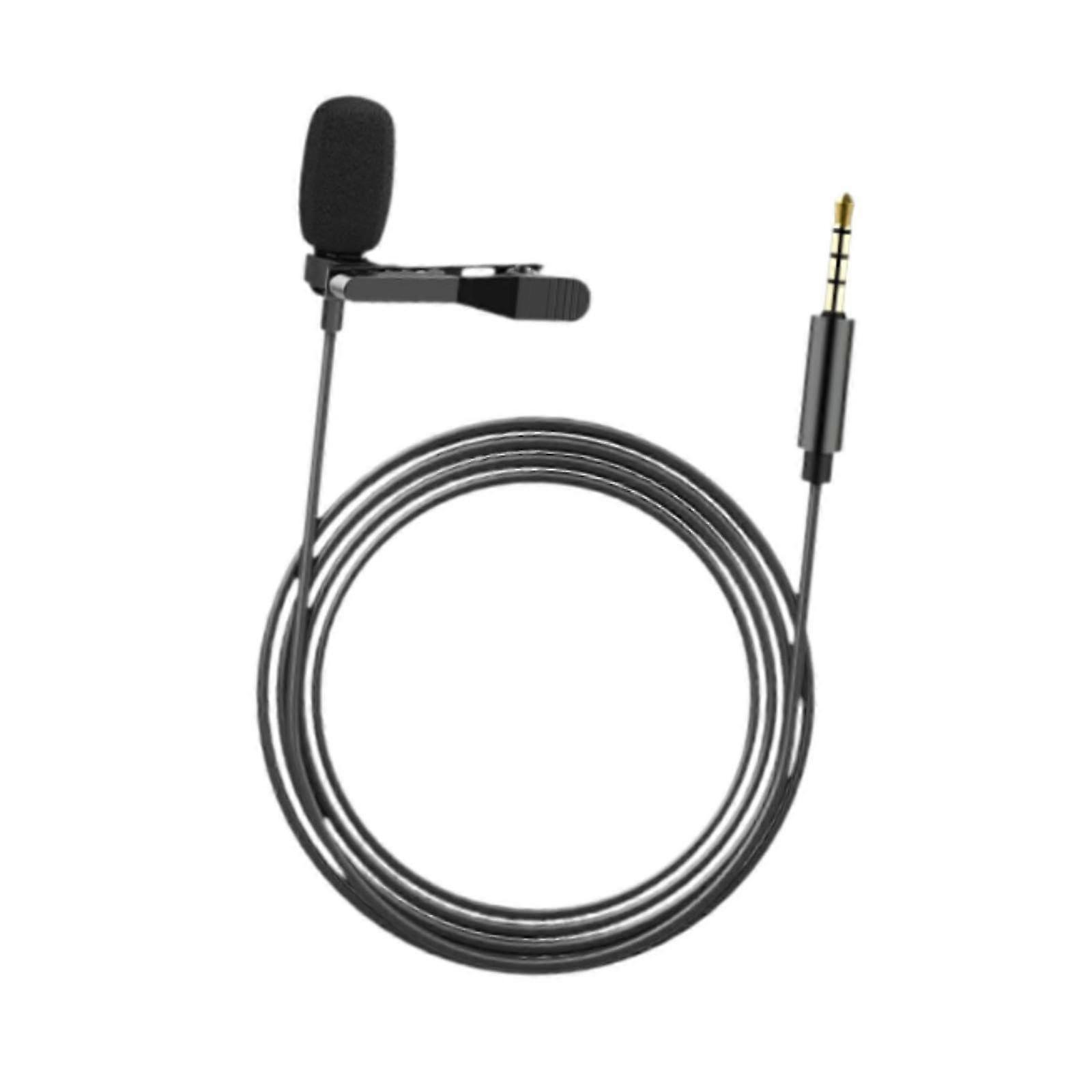 Microphone Portable 3.5 mm Socket for Video Conference and Vlogging, Compatible with Smartphones and Cameras