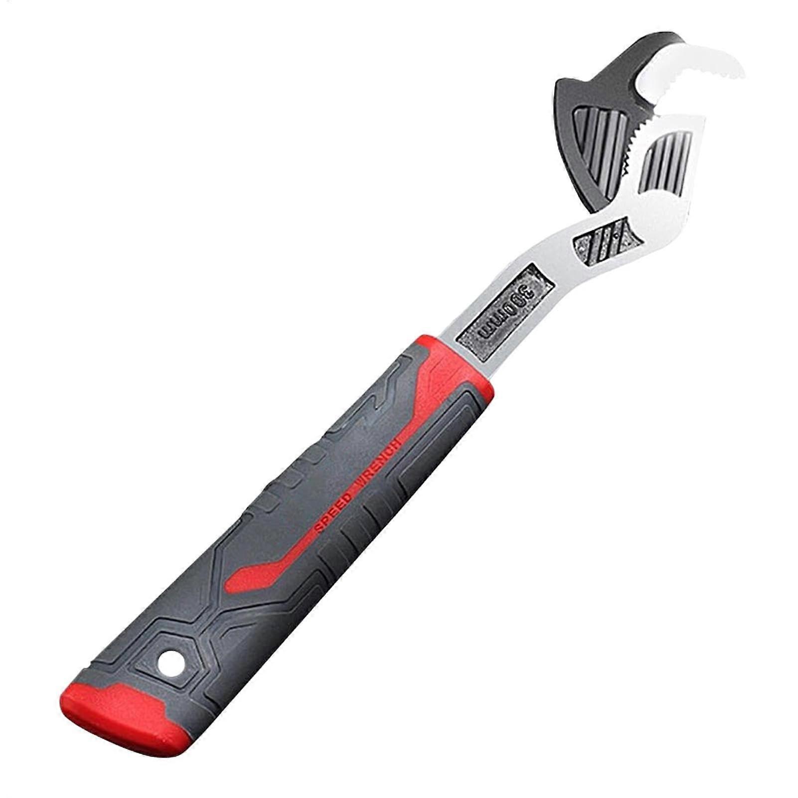 Locking wrench  Pipe wrench with nonslip grip  Industrial adjustable wrench, portable selflocking pipe tool, with nonslip grip.