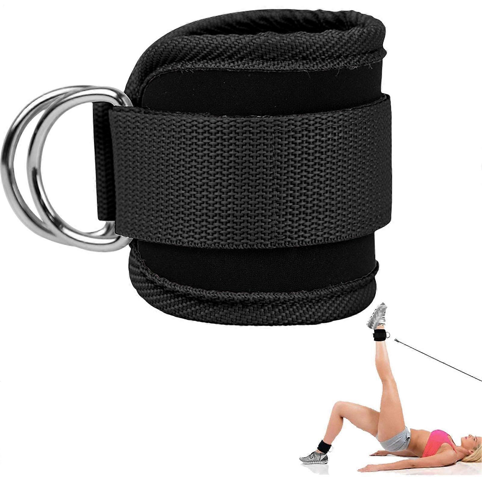 Ankle Restraints Adjustable Ankle Attachments For Cable Machines Nylon Cuffs, Secure Fit One Size Fits Standard Machines