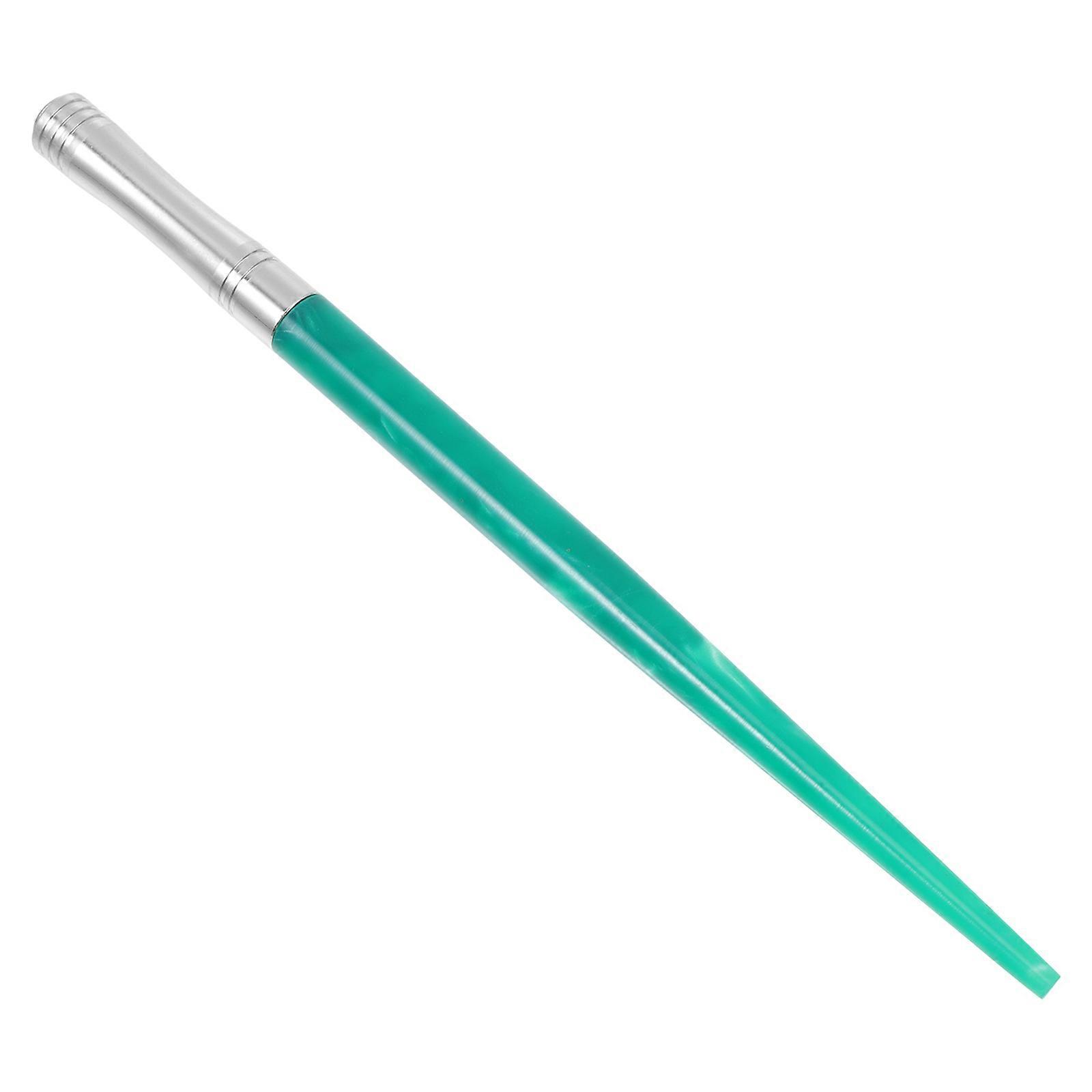 Fountain Pen Dip Nib Holder with Resin Material for Writing Use Green Color Ergonomic Design 1 Piece