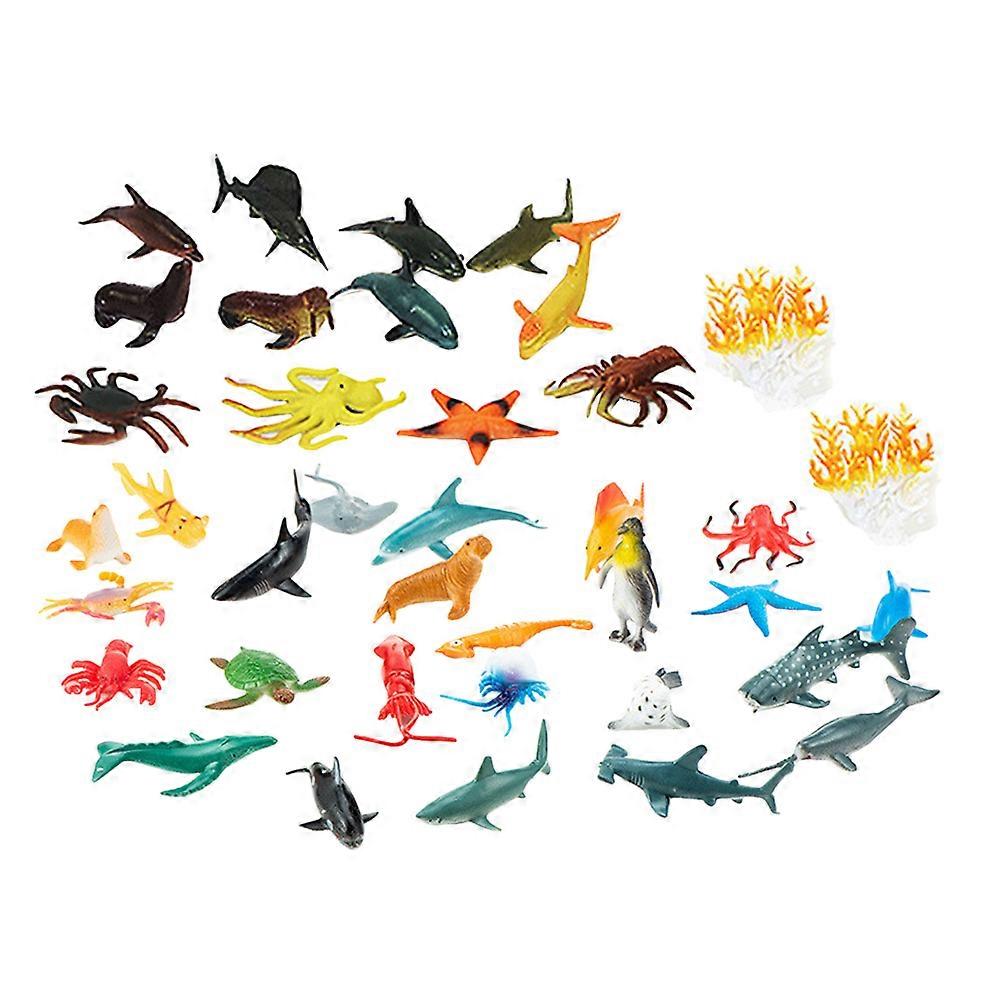 48pcs Realistic Sea Animal Models for Educational Play, Home Decor & Learning Activities