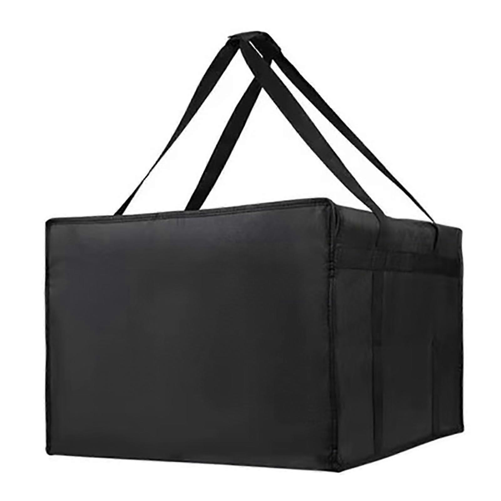Insulated Pizza Delivery Bag For Professional Use 20x20 Size Black L Food Carrier